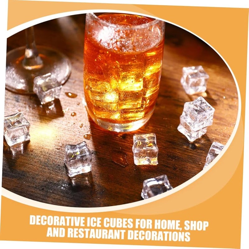 40 Pcs Clear Acrylic Decorative Cubes Irregular Shape Reusable for Home and Bar Decor - Image 2